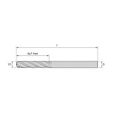 General-Purpose Solid Carbide End Mills  GP End Mills • Series 4000 4010 • Ball Nose • 4 Flute • Metric   (TiAlN) - Big-tools Industrial Supply Tools for Metal Cutting